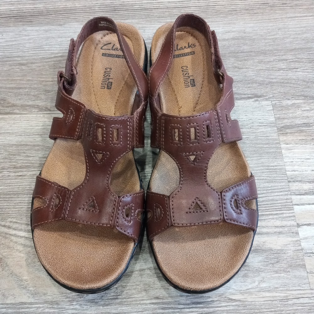 Clarks Leisa Annual Sandals Soft Cushion Insoles Adjustable Straps Size 7